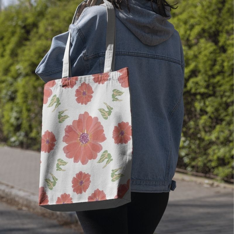 Fiery Red Zinnias Pattern